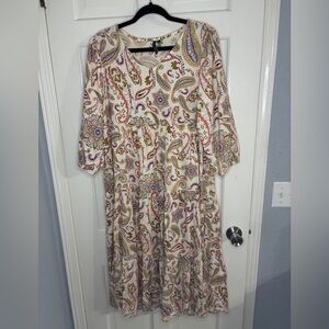 L.O.V Viscose Paisley Print Maxi Dress